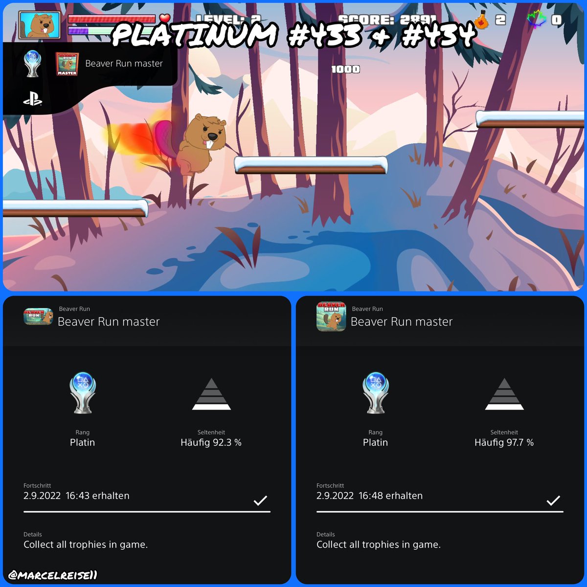 marcelreise11's tweet photo. Since today is #BeaverRun from @BreakSushi available.
Platinum Guide:
🇩🇪 https://t.co/sjazgSMHDp (@SilentGhost86)
🇺🇸 https://t.co/F6WNwFMxlD (@OverhypedG)
-Time: 1-5 Min.
-Stacks - 4x Platinum EU/NA for #PS4/#PS5 (13,16€)
https://t.co/QbJaTX2sET
@IBadDriverI @PSN_Robert2567 https://t.co/B6w9E8G6NP