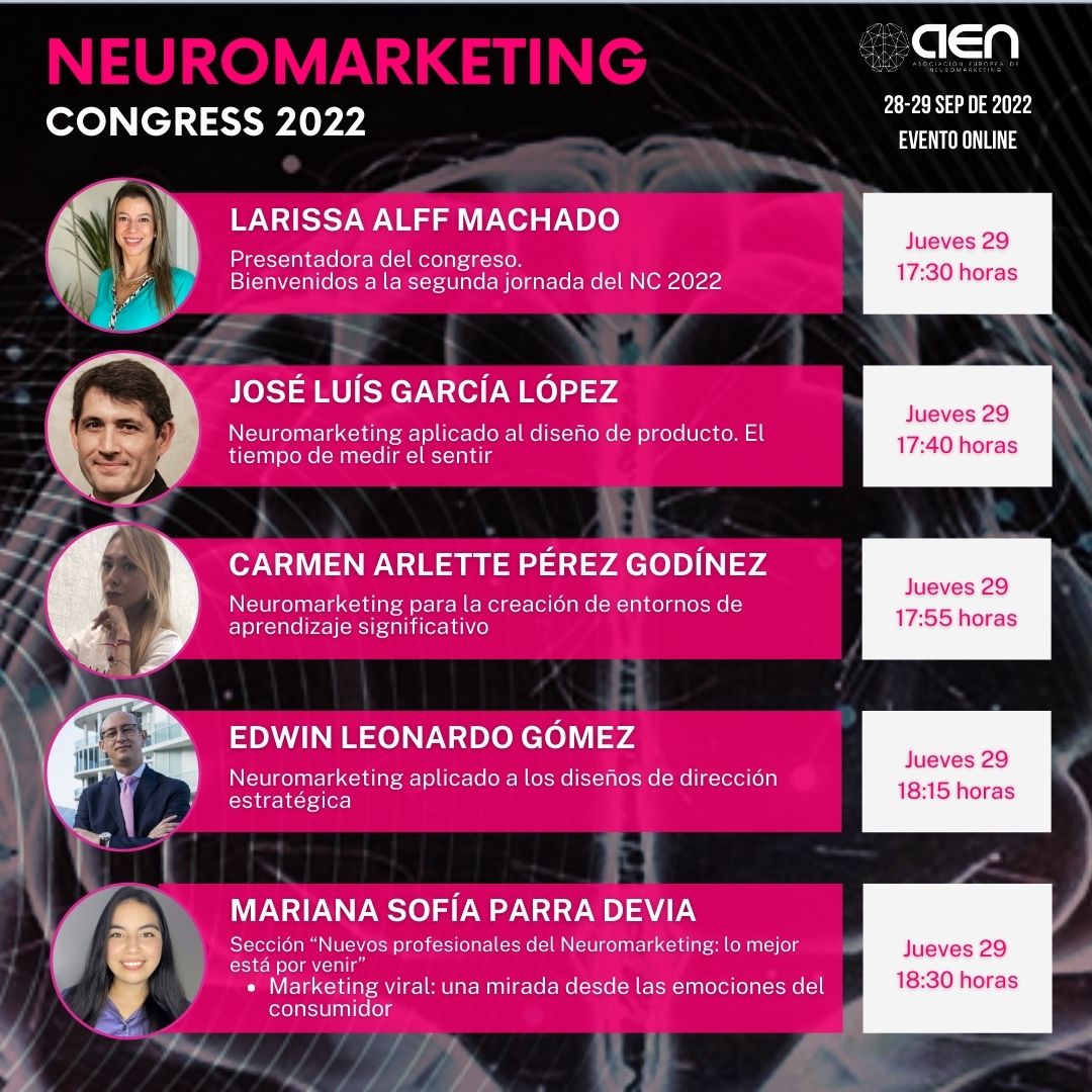 NestorRomeroR's tweet image. Regístrate de manera gratuita al Neuromarketing Congress 2022, evento líder del sector de las neurociencias aplicadas a los negocios neuromarketingcongress.com