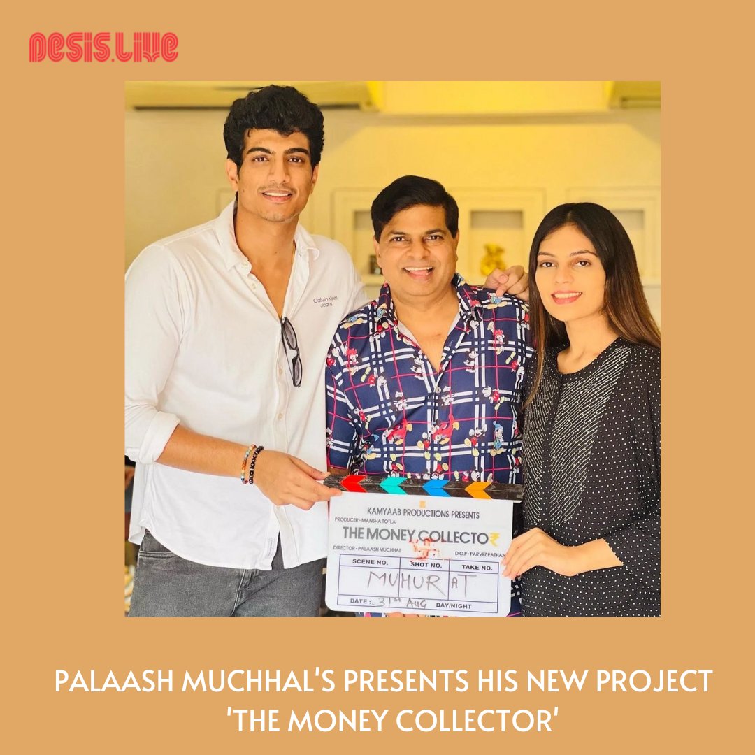 Director #PalaashMuchhal announces his second film titled #TheMoneyCollector which will be produced by #ManshaTotla who also launched her production house #KamyaabProductions with this project.