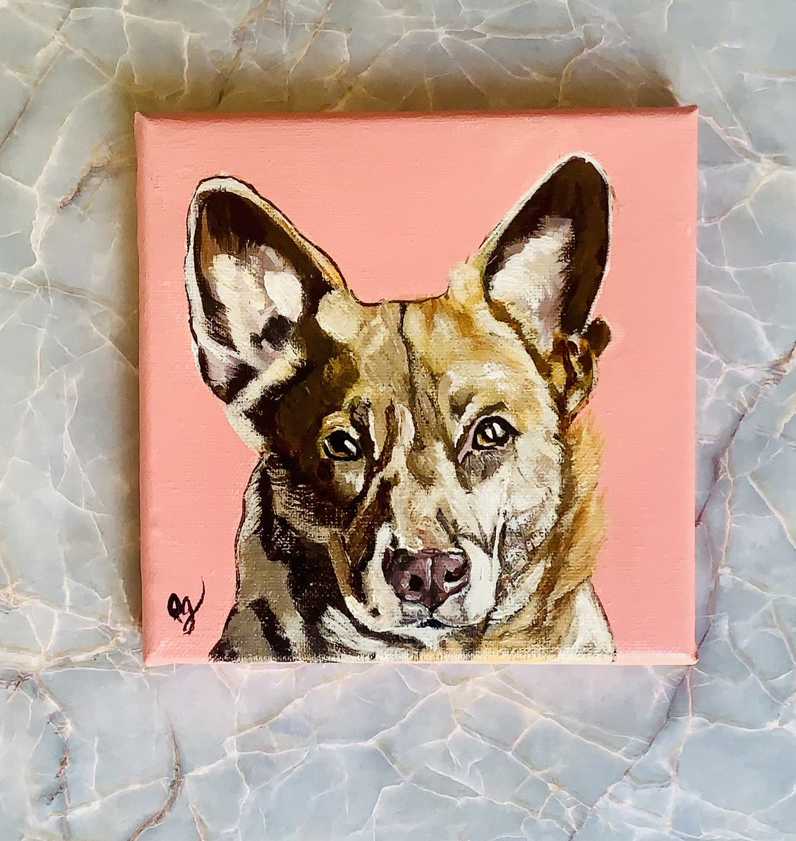 #PaintingOftheday 🐶❤️🥰

#Queenofarts #lasvegasartist #petportraitartist #petportrait #doglovers #arcylicpainting #commissionsopen #commissionedart
