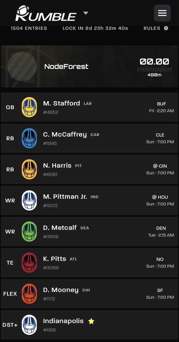 MidoriVoid's tweet photo. @OwnTheMomentNFT @NFLALLDAY Don’t know about my FLEX, but let’s see what week 1 brings. https://t.co/1k1jYG7LlW