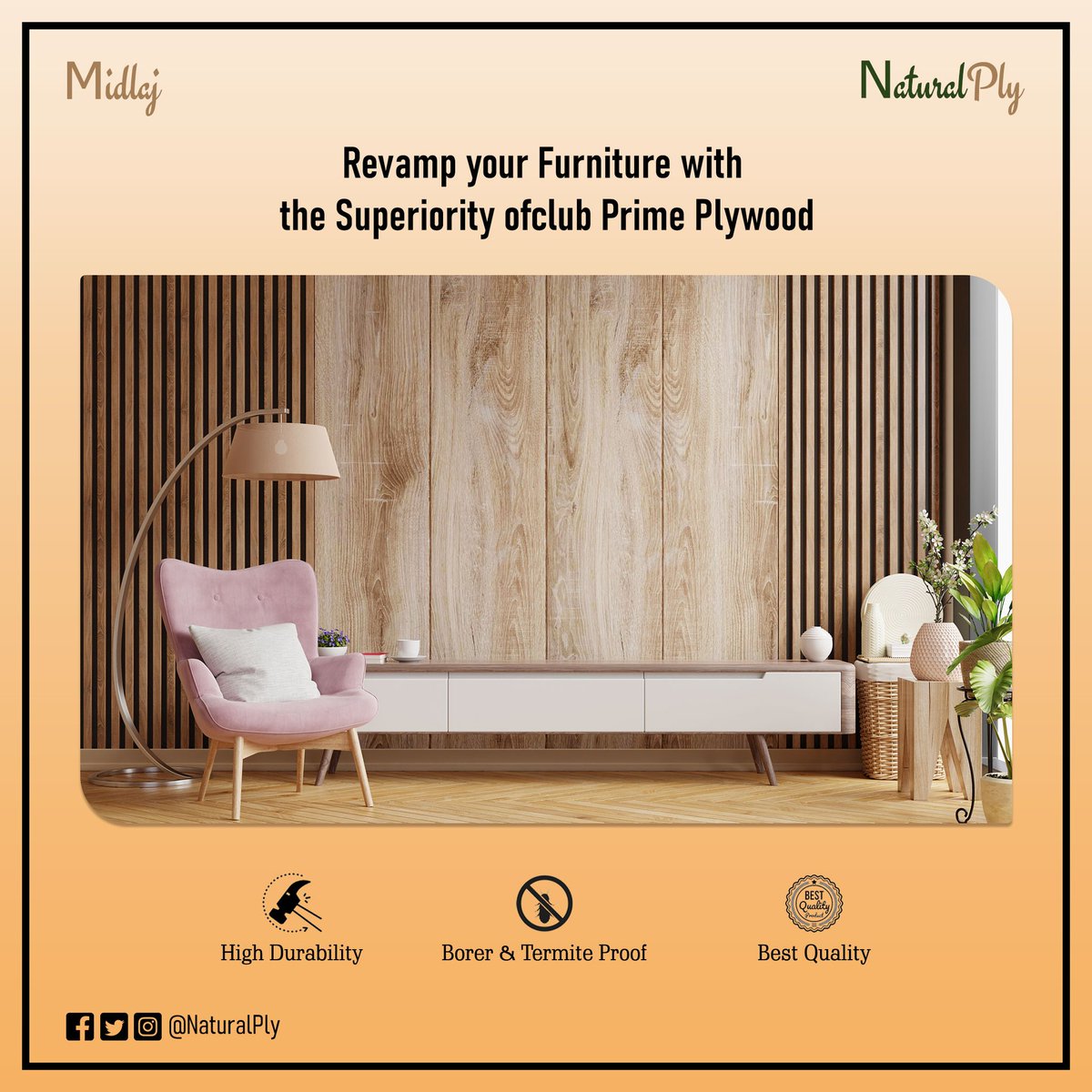 Midlaj's tweet photo. Plywood furnishings are still the most classy and captivating for your interior design and there’s no better choice than NaturalPly !!

Twitter Profile Link: https://t.co/TmDWngLU55

#NaturalPly
#ThisIsMidlaj https://t.co/W6gnnzB5vv