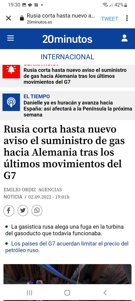 pascual_serrano's tweet photo. Occidente acuerda poner un tope máximo al precio del petróleo ruso. 
Y Rusia acuerda poner un tope a la cantidad de gas que exportará a Occidente.  
Concretamente la cantidad máxima de gas a recibir Occidente será 0. 
Otro gran plan contra Rusia. https://t.co/AaT0tTKKXP