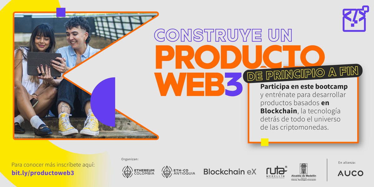 Ruta_N's tweet photo. #Bootcapm | ¡Construye un producto web3 de principio fin! Un bootcamp para entrenarte en desarrollo de producto basado en blockchain. 👨🏽💻
¡Aprende sobre la tecnología detrás de todo el universo de las criptomonedas! 👉🏽 https://t.co/n3T1tuO56N https://t.co/WWWlH4gW8x