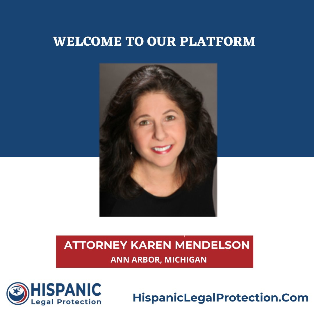 HispanicLegal1's tweet photo. Welcome to our platform! 

Respected Attorney Karen Mendelson!

#hispanicconsumer #protection #legalassistance #hispaniclegalrights #hispaniconlineportal #attorney #lawyer #abogado #legal #immigration #bankruptcy #criminal #civil #latinos #hispanics #personalinjury #caraccident https://t.co/KtsIdN0IlK