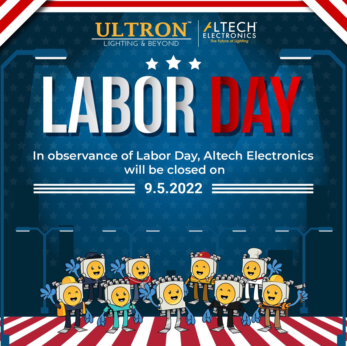 AltechElctrnics's tweet image. Altech Electronics would like to wish everyone and their families a safe and Happy Labor Day Weekend! In observance of the holiday, Altech Electronics will also be closed this Monday, September 5th and will reopen on Tuesday. Have a great weekend!

#laborday #labordayweekend