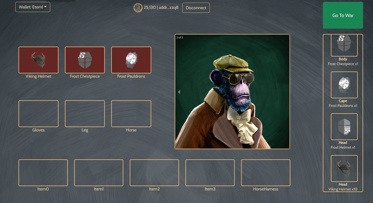SladeTradez's tweet photo. The progress Apes are making on the Amphitheatre is insane, a prototype Viking Helmet can now be equipped! It's a fungible token, just connect your wallet then drag & drop. #Apetember #TASAmphitheatre @the_ape_society #NFTs #CNFT https://t.co/AxlnOrINis