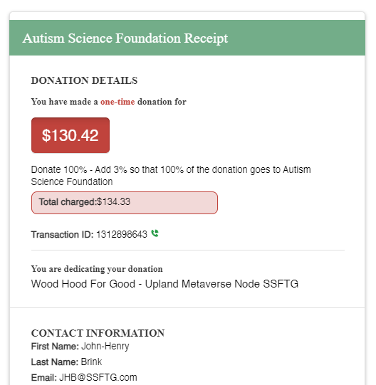 SlingshotFuture's tweet photo. @UplandMe... if you felt the ground shake a bit, it's probably because the #WoodHood just dropped the hammer on our LARGEST #AUTISM DONATION YET. The #metaverse is here to stay and we're PROVING it can be a tool for good. #woodhoodforgood #autismsciencefoundation https://t.co/2DZisyKc9o