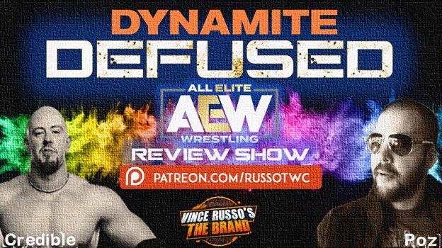 TwoManPowerTrip's tweet photo. .@PJPOLACO &amp; @TwoManPowerTrip talk the latest #AEWDynamite                    in video &amp; audio! #AEWRampage                    #SmackDown                  @THEVinceRusso https://t.co/JSgwBaKfAQ
