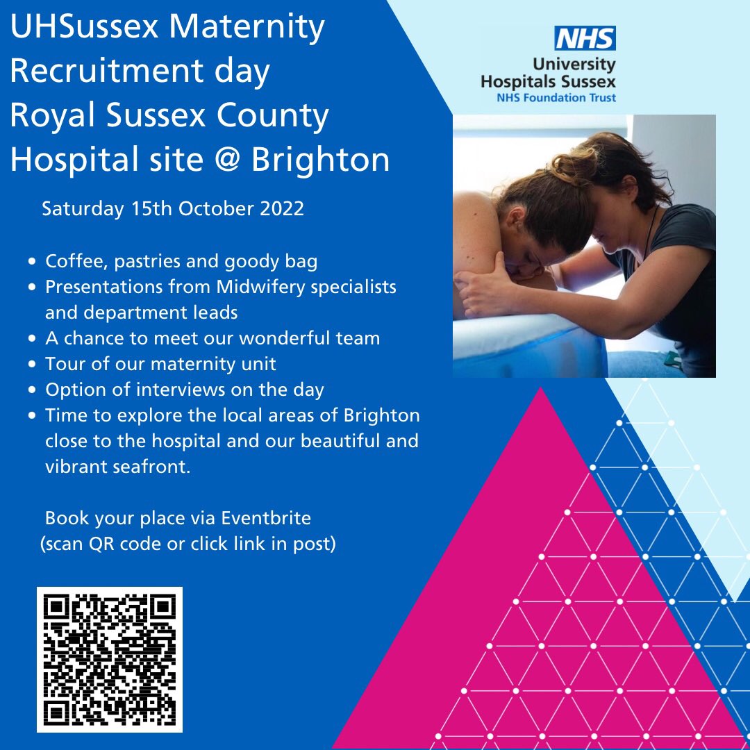 UHSussex Maternity Services (@uhsussexmatserv) on Twitter photo 🌟Emma Chambers, Director of Midwifery <a href="/UHSussex/">University Hospitals Sussex</a> talking about our upcoming maternity recruitment day: bit.ly/3KJeuAn
We would love to meet you!
➡️ Click link to register: bit.ly/3q2DYPL 🌟Emma Chambers, Director of Midwifery <a href="/UHSussex/">University Hospitals Sussex</a> talking about our upcoming maternity recruitment day: bit.ly/3KJeuAn
We would love to meet you!
➡️ Click link to register: bit.ly/3q2DYPL