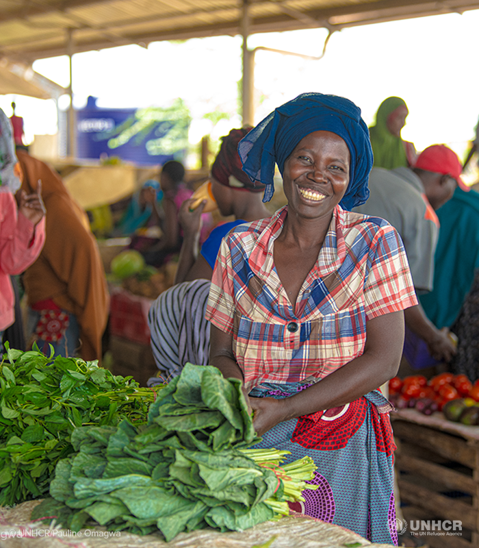 Komaliza and Serafina both own vegetable stands in the Kalobeyei refugee settlement, thanks to support from UNHCR.

By supporting refugee entrepreneurship, UNHCR helps refugees gain independence, rebuild their lives and improve their communities!