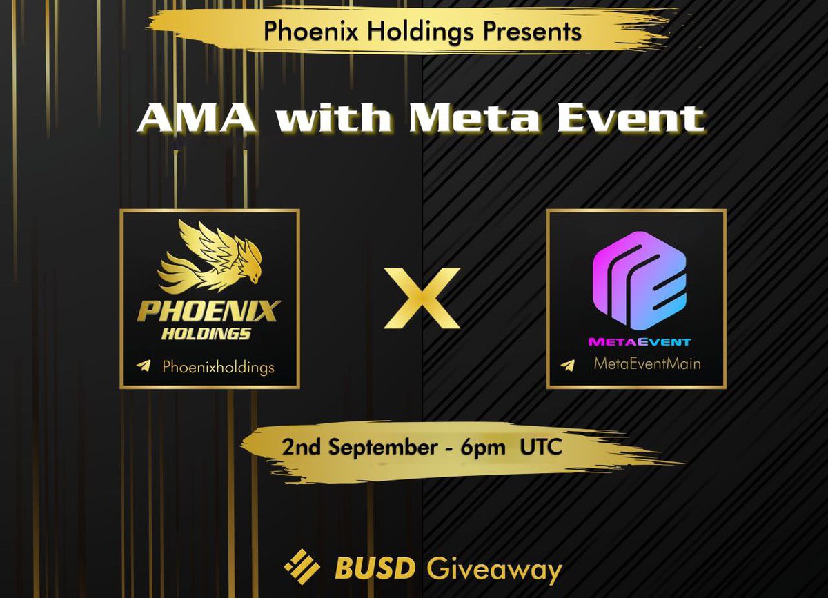 Phoenix_holding's tweet image. Join our AMA with @MetaEventBSC

It’s goal is to establish a #nft based #community of #gaming enthusiasts. 

Core #utility is #staking which is ready at launch #Bullish 

#BUSD  #Giveaway during AMA