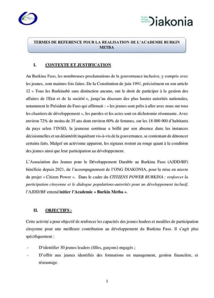 JeunePaix's tweet photo. Vous voulez faire partie d’un réseau dynamique de jeunes leaders qui agissent pour transformer positivement leurs communautés ? Rejoignez l’académie BurkinMetba
Lien d’inscription : https://t.co/BFbIHs8mxj…
#BurkinMetba #YouthPower https://t.co/AH8oioBECN