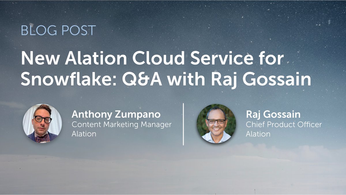 Alation's tweet photo. Price shouldn't be a factor when it comes to getting the data you need. So that's why we're launching our new #ACSForSnowflake as part of our 2022.3 release โ all for under $100K ๐งก
@rajgossain & @anthonyzumpano share more ๐ https://t.co/BY7A2hob5T @SnowflakeDB https://t.co/WeY9N87nPn