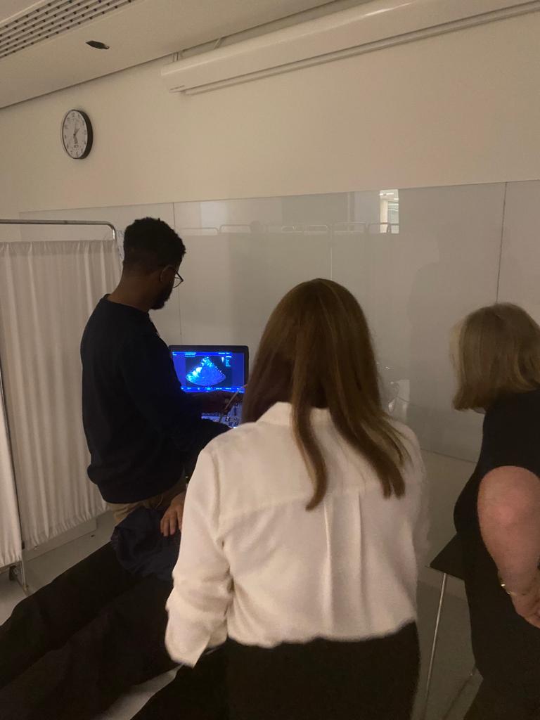 sdkjhfj845t8yg's tweet photo. Thanks to the participants,models &amp; faculty for a fantastic #PoCUS for #AorticDissection training session!  Scanning the ascending,arch, descending &amp; abdominal aorta. Remembering its a rule in test &amp; definitive diagnosis is with CT angiogram aorta. Thanks @norsomedical &amp; Miro! https://t.co/sklq25uKfa