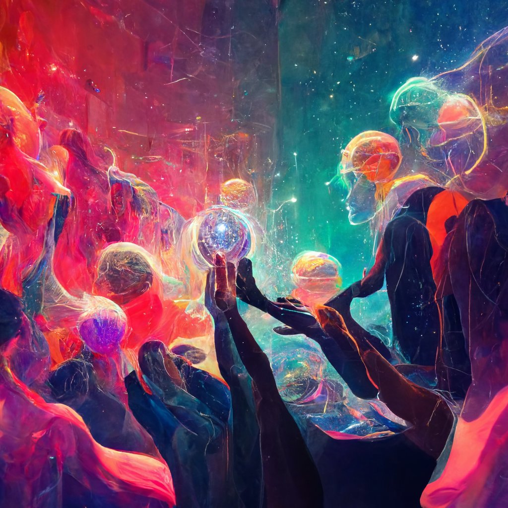 Its time for my Friday post of an #AI's interpretation of the "'#Metaverse"...

Ever wondered what a decentralised metaverse is supposed to look like?