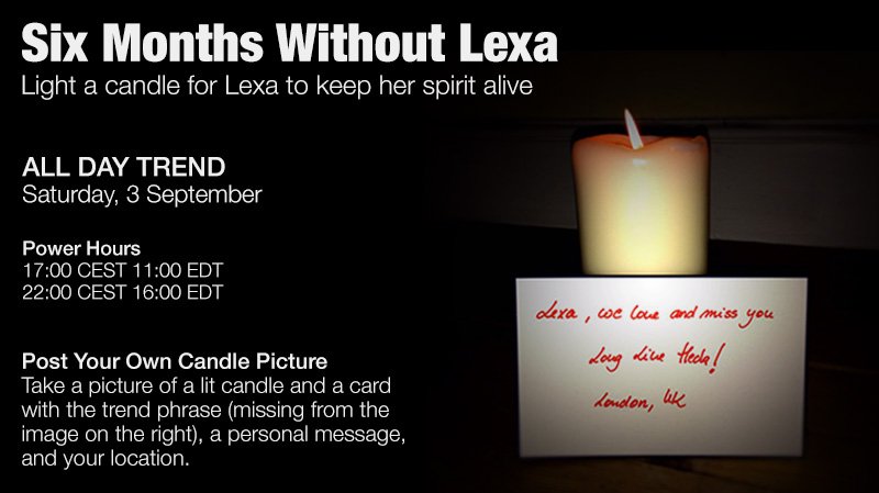 fightforlexa's tweet photo. Six years ago, #Lexa fans commemorated the first six months without her, many of us posting pictures of a candle lit for Lexa. Let's keep her light shining bright! #Clexakru #ThrowbackSaturday https://t.co/Jh181jCG5Z