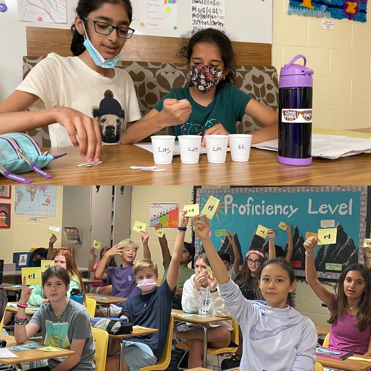 Profe_Inchauste's tweet photo. This week in Español, we used creative ways to practice article and noun agreement. https://t.co/83KBkjpnj8