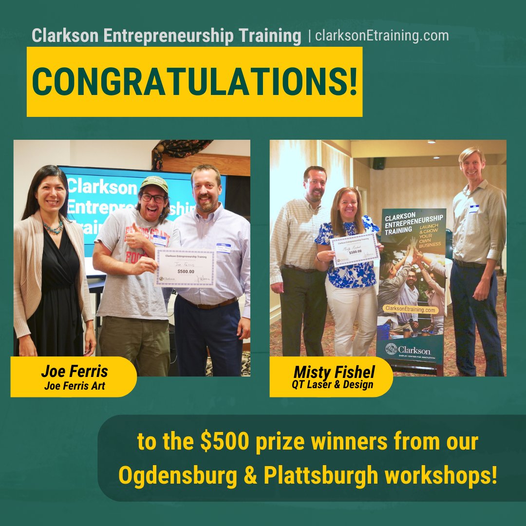 CUShipley's tweet photo. Thank you to everyone who attended our Plattsburgh and Ogdensburg workshops! Congrats to our two prize winners from these events! To sign up for our Saranac Lake workshop next Wednesday, 9/7, please visit: https://t.co/KLj0INhgef https://t.co/L6A5eS4FJ0