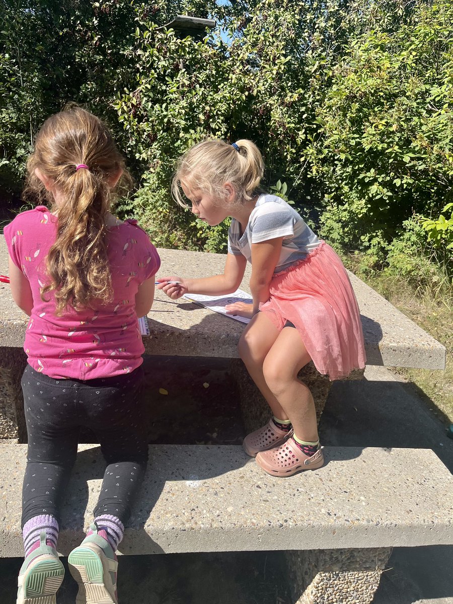 The great Grade 1 scavenger hunt! Love our beautiful outdoor space! <a href="/Stlcs_EICS/">St. Luke Catholic</a> <a href="/miss_boehm/">Sam Boehm</a> #BetterTogether