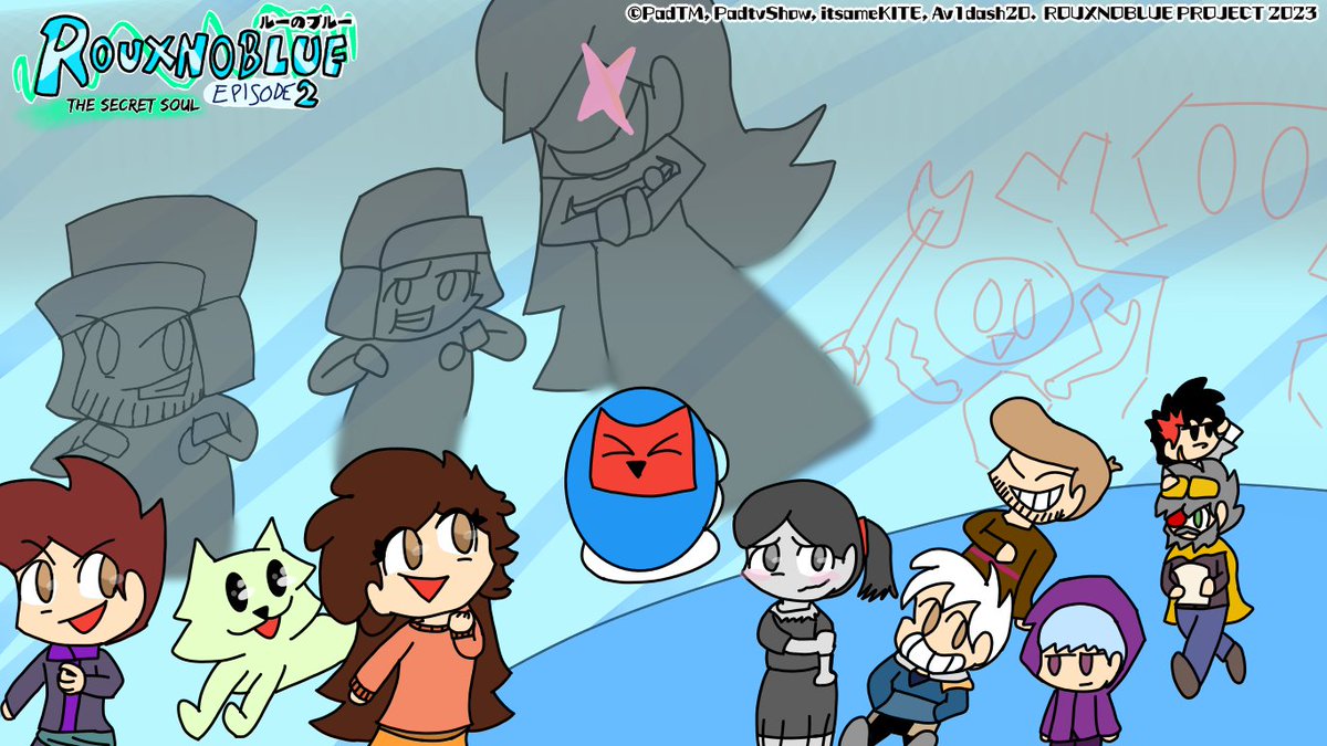 RouxnoBlue's tweet photo. RouxnoBlue episode 2 resumes production, here's an official wallpaper! (Spoiler Alert)

#indiegame #rouxnoblue #rouxnoblueep2 https://t.co/WkUwTWlocd