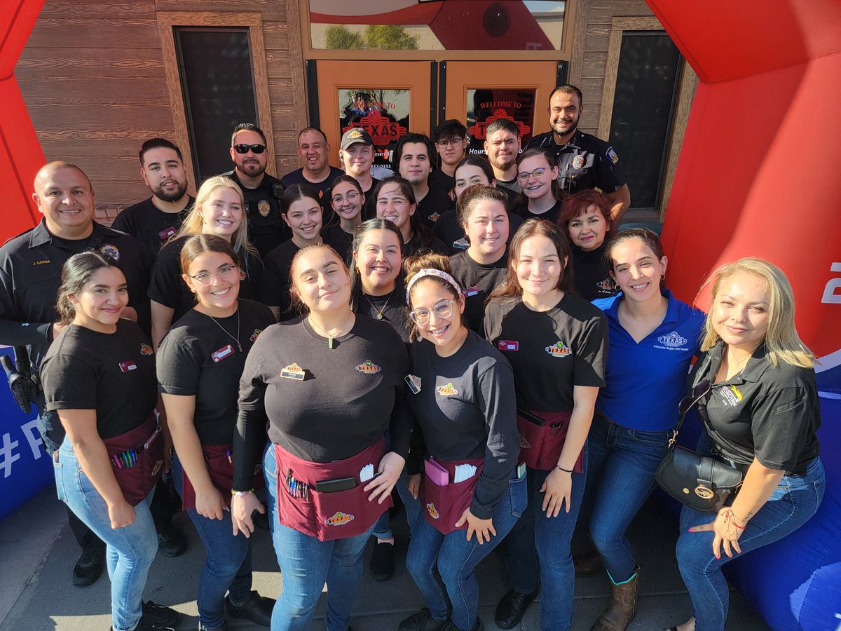 Ncarri77's tweet photo. A recap on August's Tip-a-Cop. 
An enormous thank you to Texas Roadhouse in West El Paso. Their staff and management were fantastic! 
Very grateful for the support from Constable Garcia, Constable Ugarte, and Sgt. Almada!
#sotxarea19 #unifiedchampionschools https://t.co/qEfVlEvekE