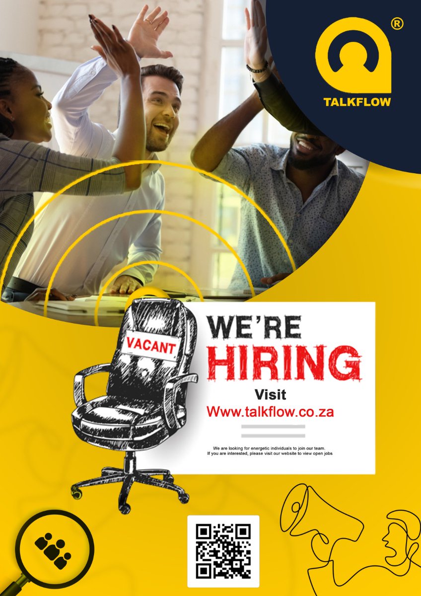 TalkflowZA's tweet photo. Our Agency Applications are now Open Nationwide!
Visit https://t.co/z9mJXwxIgs to Apply. 
#pretoria #TalkflowZA https://t.co/vddFL2sQsX
