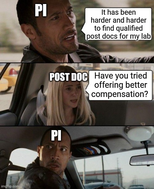 <a href="/CWolberger/">Cynthia Wolberger</a> <a href="/NIH/">NIH</a> People focus too much on money IMO, academic freedom to research whatever your PI signs off on is more important than being able to afford rent and necessities. 🙄