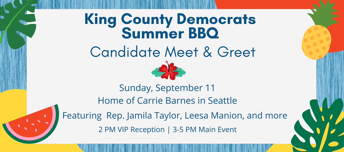 kcdems's tweet photo. Join us for an end-of-summer BBQ Sunday, Sept. 11 from 3-5pm. Bring your swimsuit because this BBQ is a pool party too! 
RSVP: https://t.co/FvFD0lhTIh
We're so excited for you to have the opportunity to mix and mingle with the King County Democrats endorsed candidates. https://t.co/EGOSsfez3i