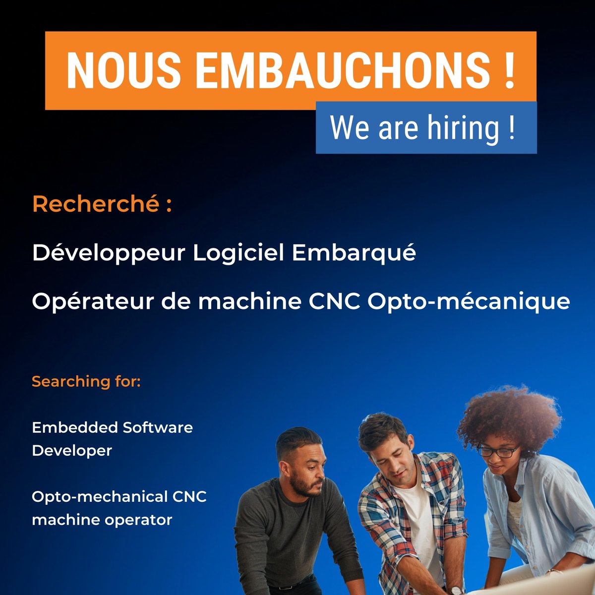 AYE3D recrute: viens débuter ta carrière en technologie de pointe!
Pour proposer ta candidature: aye3d.com/emplois/
AYE3D is recruiting: come and start your career in tech!
To submit your application: lnkd.in/dndGbdA5
#recruiment #hiring #talentacquisition #recruiting