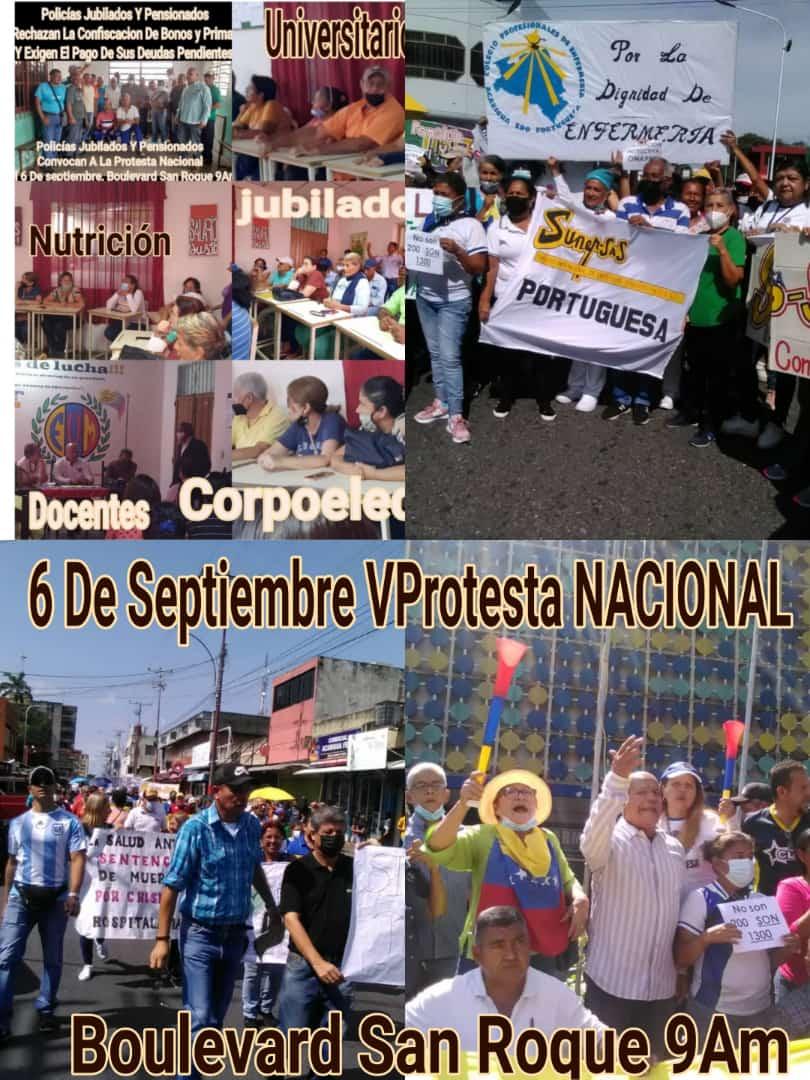 EducadoresMESR's tweet photo. Portuguesa/#ProtestaUnitariaNacional
6 de septiembre
¡Salarios y pensiones ajustados al artículo 91 de la Constitución!

¡Libertad para los trabajadores y luchadores sociales! https://t.co/gRnXeCI2Sl