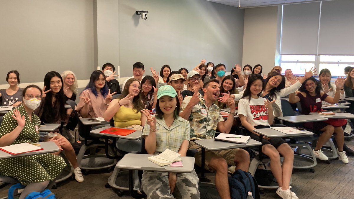 TraciJHong's tweet photo. Introducing the new graduate students in Media Science @COMatBU. Who knew orientation could be this fun, and this is only half the crew. https://t.co/CWKpmXm5lL