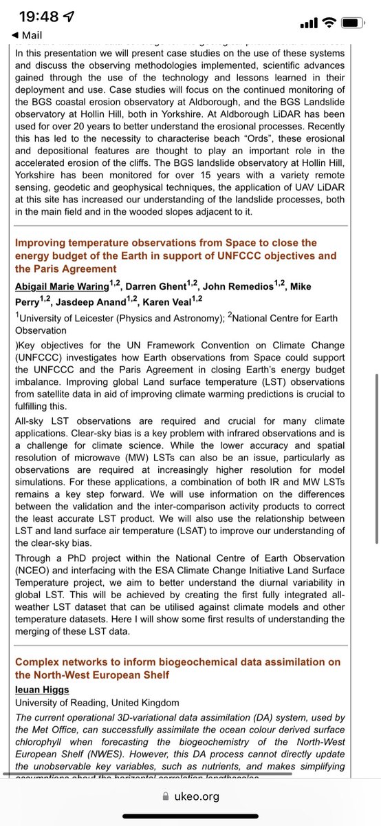 If you’re coming to #UKEO2022 conference in Leicester, come see my research poster on Tuesday talking about #landsurfacetemperature , climate and atmospheric physics. I don’t need to travel for this one as it’s being hosted by us! @NCEOscience @SpaceParkLeic @spacecentre