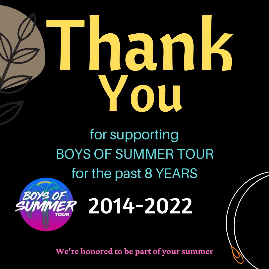 Boys Of Summer Tour @BoysOfSummer / X