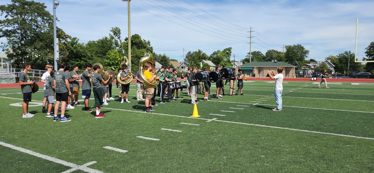always the best energy! Thanks for leading the rally today, <a href="/SEHSBands/">St. Edward Bands</a>