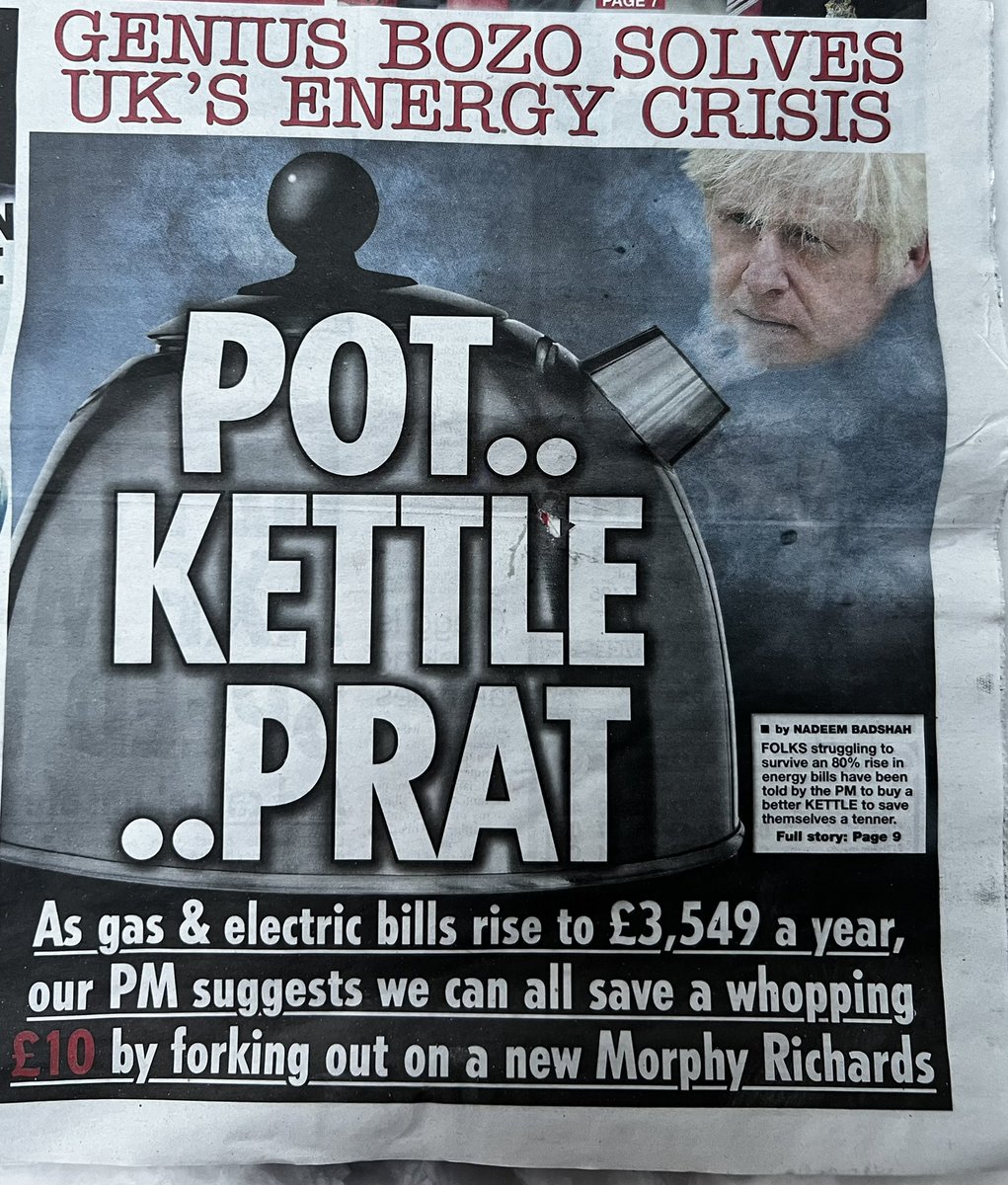_ClaireGilbert's tweet image. 🗞 Tory top lines cutting through. 🤯👏 @dailystar Thanks for reminding us what you’re about @BorisJohnson &amp;amp; your zombie government. Total contempt for the people of this country. Under Labour’s plan you won’t pay more this winter. #NotFitToGovern #Kettlegate #CostOfLivingCrisis