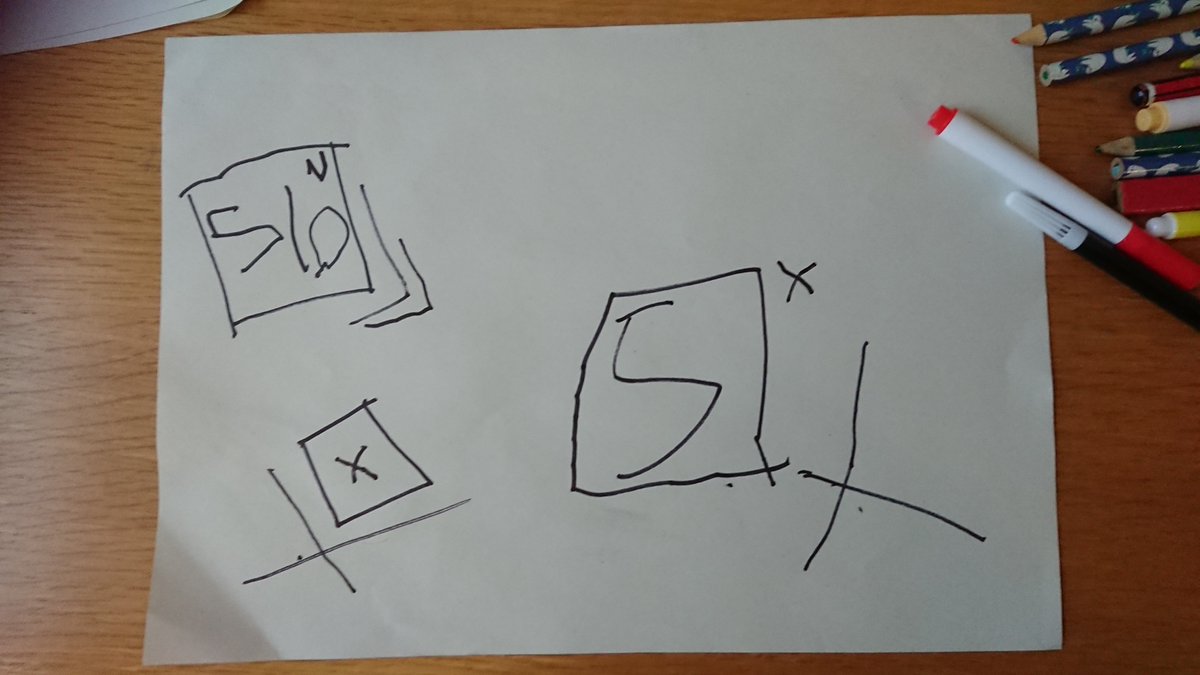 CloudForestHQ's tweet photo. @andyheald @forestryhour @TheICF @ForestryLS Here's Concerned Citizen aged 3 's design. ☺️ There are elements at least that are useful: Crosses to say "no". 
It's also helpfully labled "sign". Any other artists or there? https://t.co/YPyHRagoOU