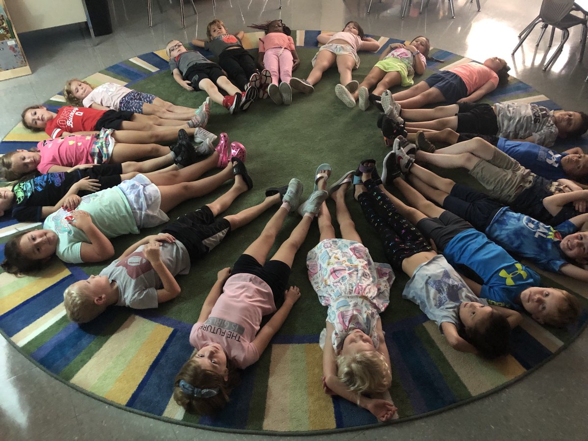 These first graders are amazing at belly breathing to calm their bodies! ⁦<a href="/HeritageECS/">Heritage Early Childhood School</a>⁩ ⁦<a href="/SVFirstGrade/">sellers and vogelsang community</a>⁩ #WEchooseLakota #WEareLakota