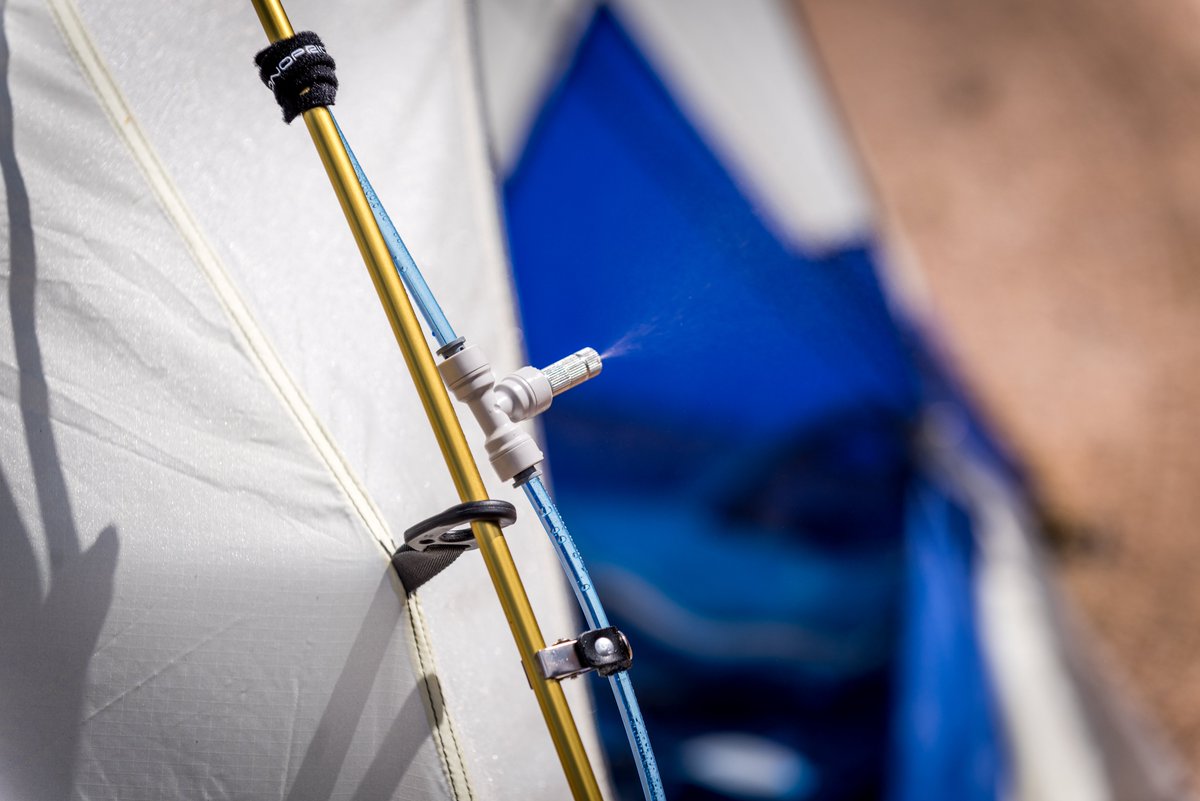 ExtremeMistPCS's tweet photo. Our Portable Misting System attaches pretty much anywhere, cool off outside your tent! ⛺☀️
.
.
#portablemistsystem #camping #glamping #campinglife
#staycoolanytimeanywhere #outdoorcooling #canopymisters #hydration #lifestyle #portablemistnozzles #extrememist #coolingsystem https://t.co/Cn3JBKSO8u