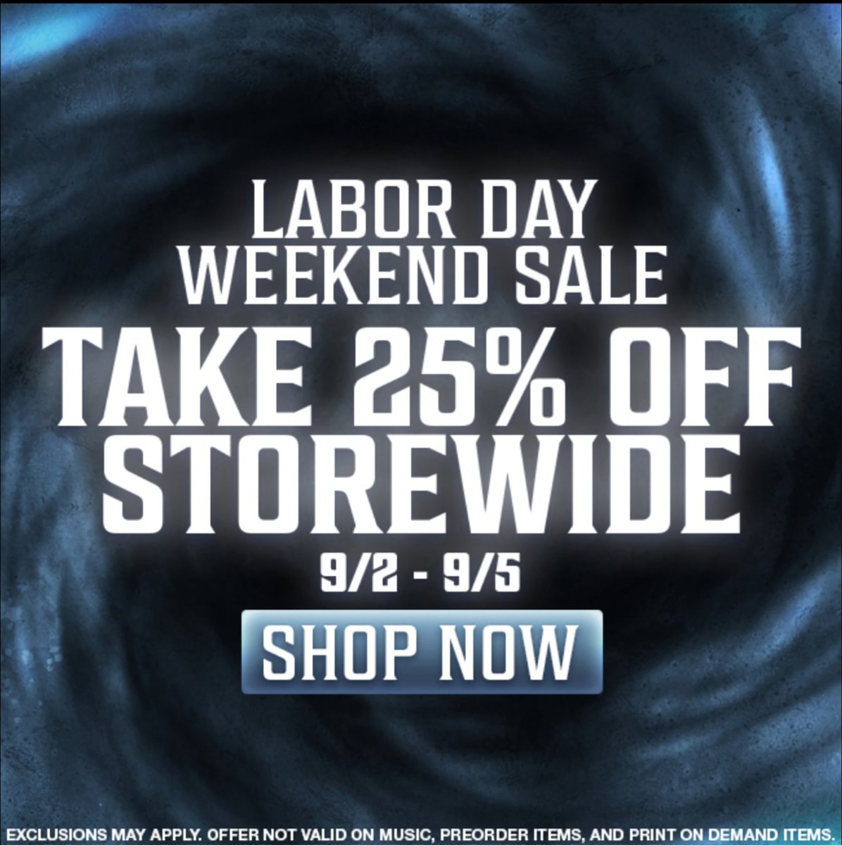 LegionOfGhost's tweet photo. [MESSAGE TO THE LEGION]

We wish to inform you that the #LaborDayWeekendSale is live, both on @thebandGHOST's official webstore &amp; @backstreetmerch. Save 25% off storewide, some exclusions apply. This promotion ends 9/5! 

Links:

https://t.co/pT1mRMdGpj

https://t.co/SqD5bb6aXQ https://t.co/FRTr2hFVik