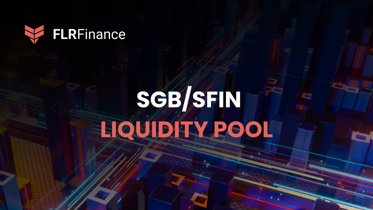 Today we initiated a new liquidity pool to facilitate $SGB/$SFIN swaps on FLRX. Swaps on this pair will be disabled for up to 24 hours to allow liquidity building. The SGB/SFIN LP Farm pool is now open on FLRFarm for those providing liquidity to this new LP!