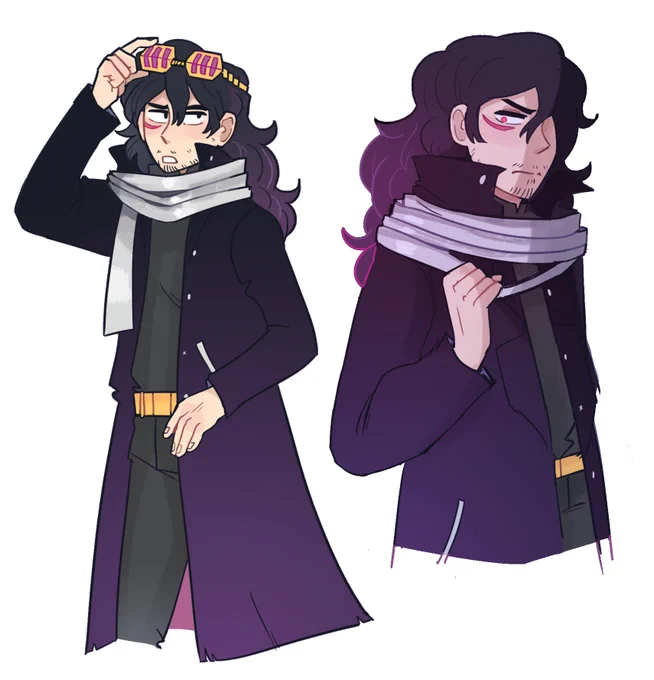 aizawa with a trench coat (&amp; some secret kittens) 
