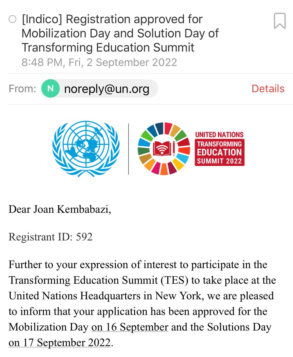 joan_kem's tweet photo. Today,i received my Approval letter to attend @TransformingEdu happening in New York on 16th &amp; 17th September.But due to lack of funds,I am likely to miss out this great opportunity.
I’m kindly requesting if anyone can sponsor my trip to attend this summit,I will be so grateful. https://t.co/xrHfU8O8FF