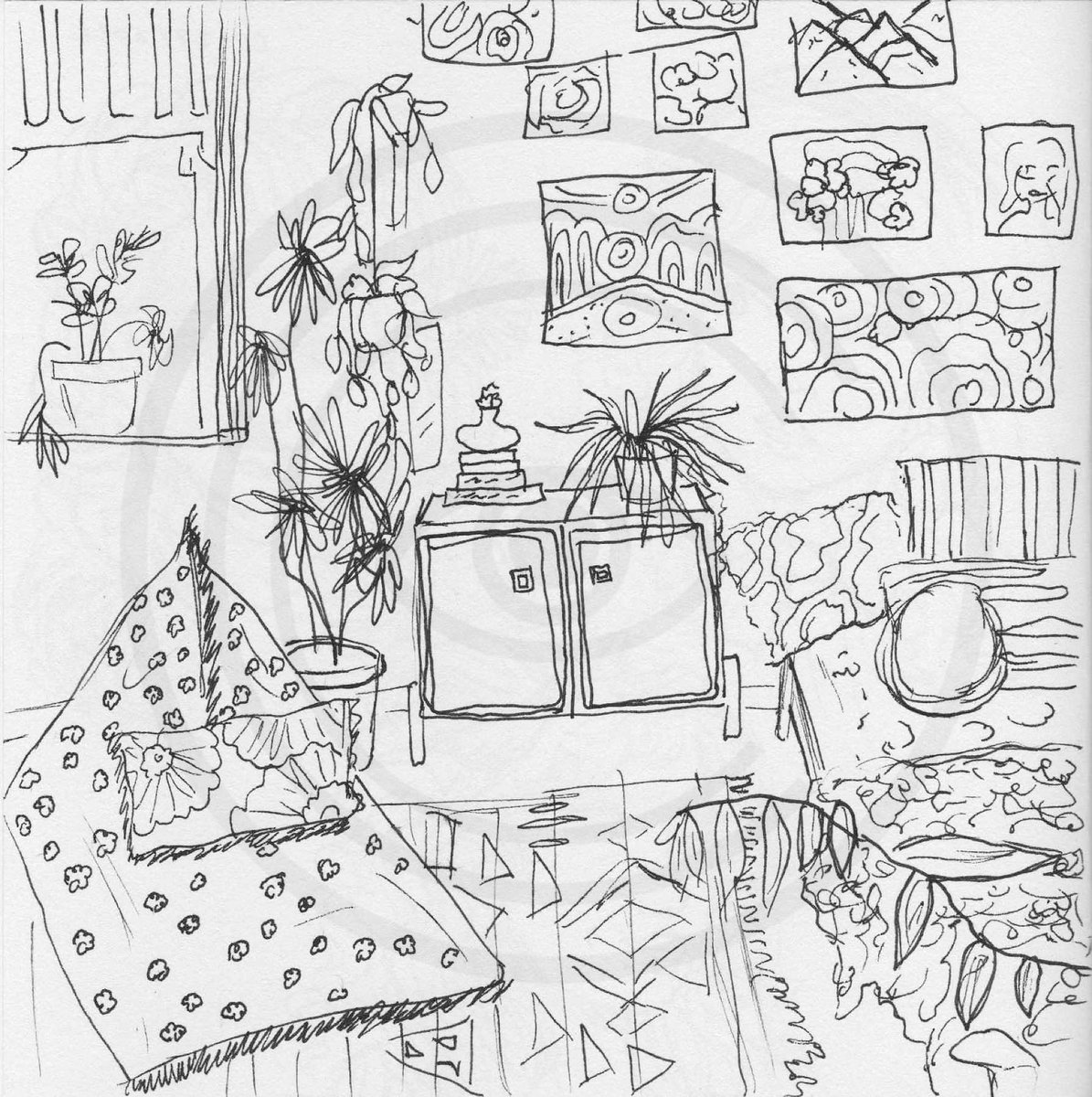 cryptid_creek's tweet photo. I love #drawing interiors! Would love to set up a cute scene sometime &amp; do a live drawing. For now I’ll just use pics off the internet as reference. Hope you have a good rest of your Friday, We love &amp; hope to #stream for u soon!
#art #artist #ArtistOnTwitter #sketch #sketchbook https://t.co/Ss4uHqoOeH