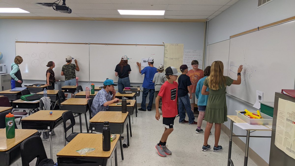 siemens_jb's tweet photo. I am very excited about the new vertical whiteboard spaces in Mr. Brown's room! Great collaboration amongst the students as they work the Penny Collection task from @youcubed.  @thinkingclssrms @pgliljedahl @joboaler https://t.co/gVYgsQxwbh