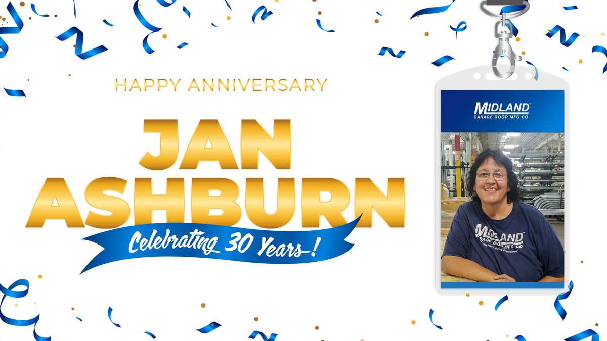 A huge congratulations to Jan Ashburn for #30Years at Midland! Thank you Jan, for your unbelievable commitment and hard work these past 30 years we are incredibly proud and honored to have you on our team! #WorkAnniversary #MidlandBuilt