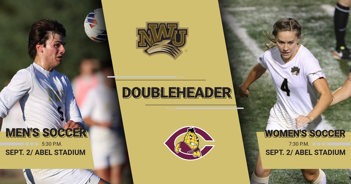 ⚽️ P-WOLF GAMEDAY ⚽️

🆚: <a href="/CobberSID/">Cobber Athletics</a> 
📍: Lincoln, Neb. 
🏟: Abel Stadium 
⏰: 5:30pm CT / 7:30pm CT
🎥: team1sports.com/nebwesleyan/
<a href="/NWUWSoccer/">NWU Women’s Soccer</a> <a href="/NWUMensSoccer/">NWU Men's Soccer</a> #YipYip #PWolfNation