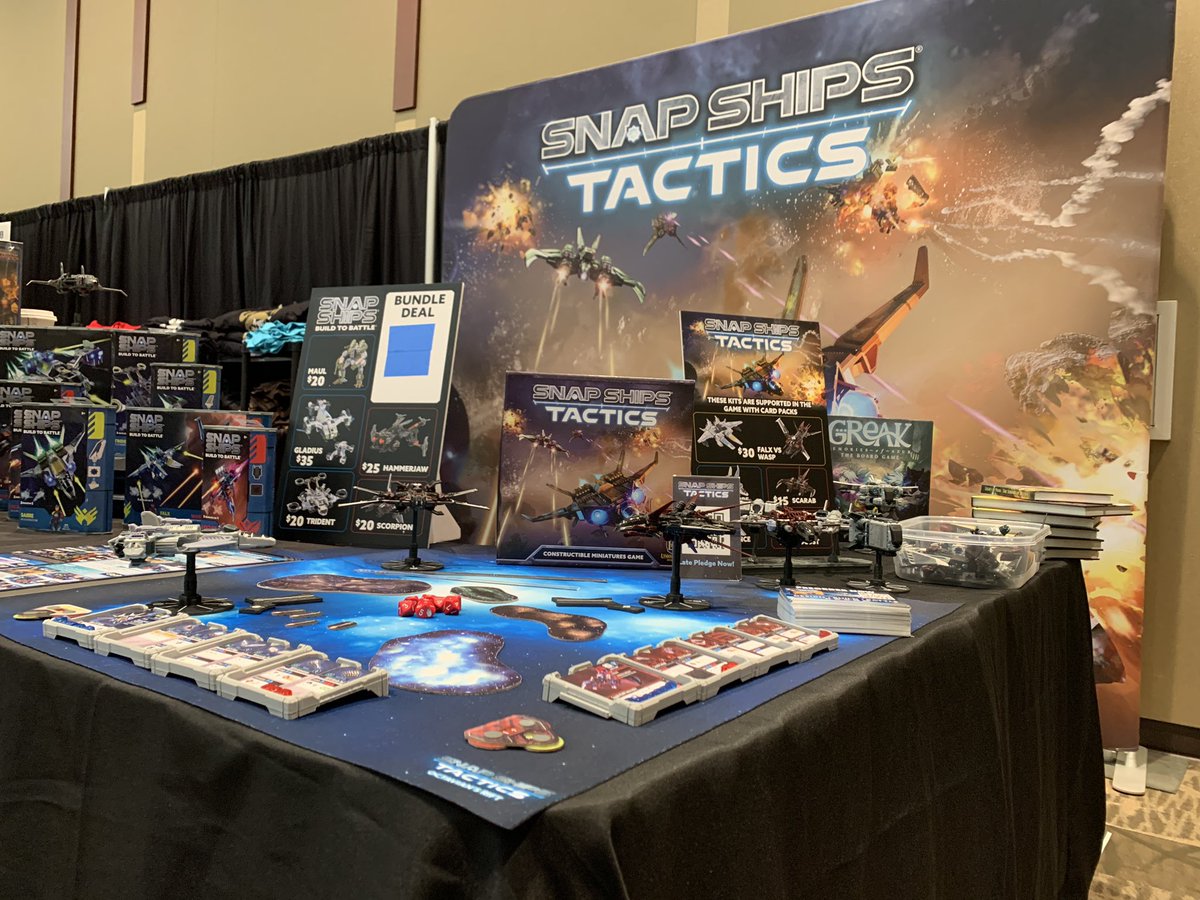 Snapships's tweet photo. Come see us at #paxwest - cool custom ships + Tactics prototypes + giveaways! In the Tabletop area floor 6, booth 7302. https://t.co/cp4TgOhUH6