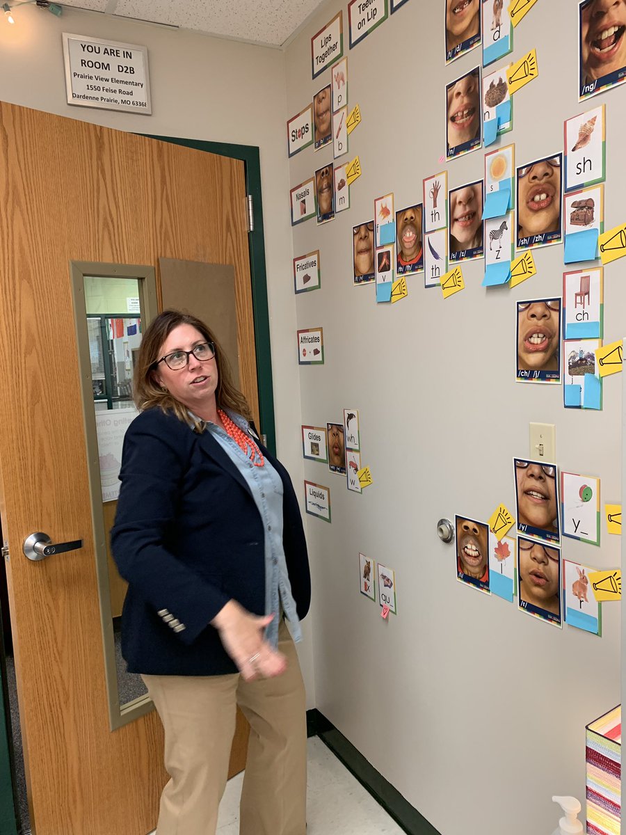 What do you do when you have a visitor stop by? You have them play laser tag with the sound wall! Thank you @DrTormalaWSD for showing off your skills with the 4th grade group today! #WeAreWentzville