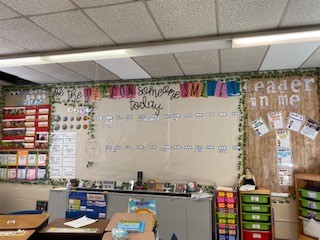 Mrs. Wendler and Mrs. Horrigan ready for the students' work displays!  #rsdproud